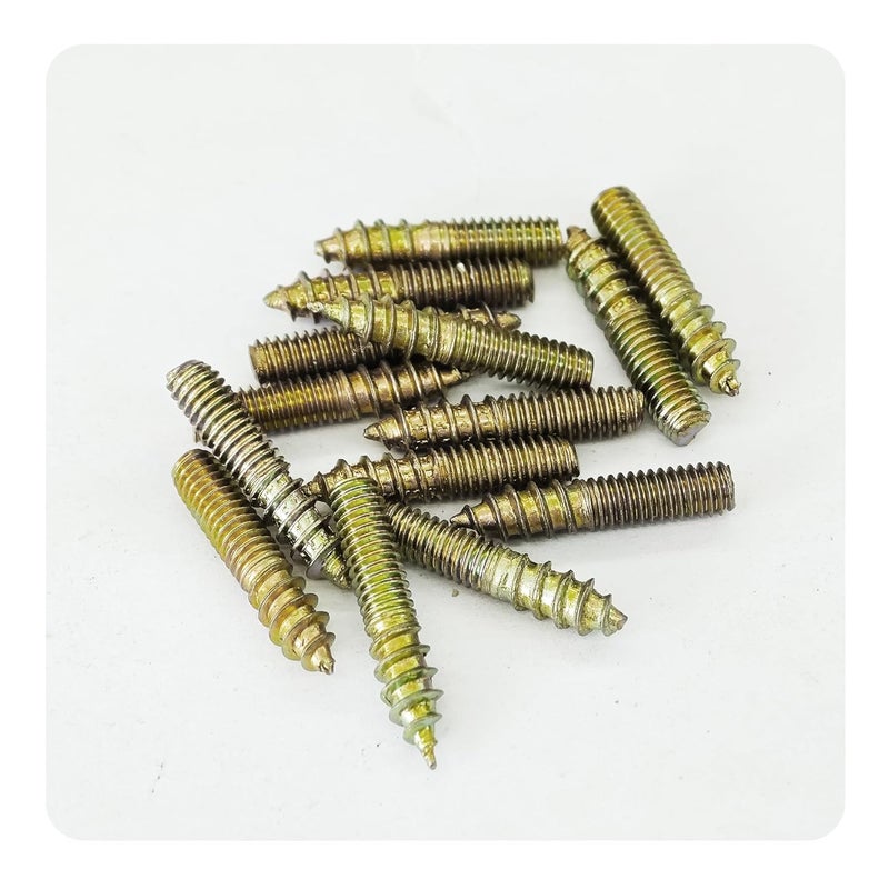 bociloy 20Pcs M4x25mm Hanger Bolts, Double Ended Thread Dowel Screws, Self-Tapping Screws for Secure Wood Joints - Image 3